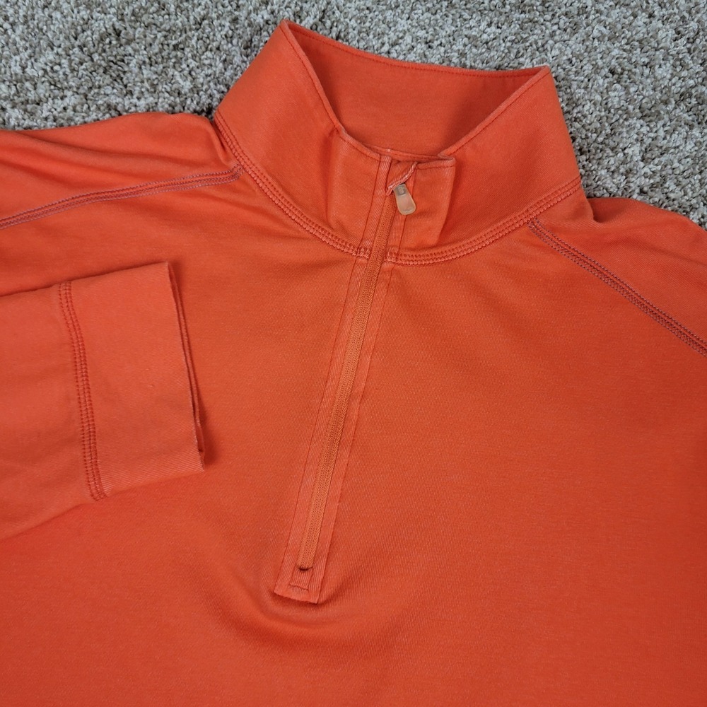 Tommy Bahama Mens Medium Solid Orange Performance Stretch Quarter Zip